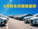 6月轿车终端销量排行榜 31款轿车破万辆