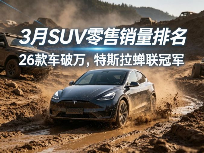 3月SUV销量排行榜 26款车破万 理想i6亚军
