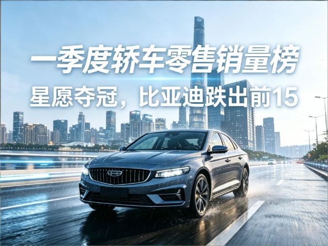 1-3月汽车销量榜 一季度轿车零售销量排名